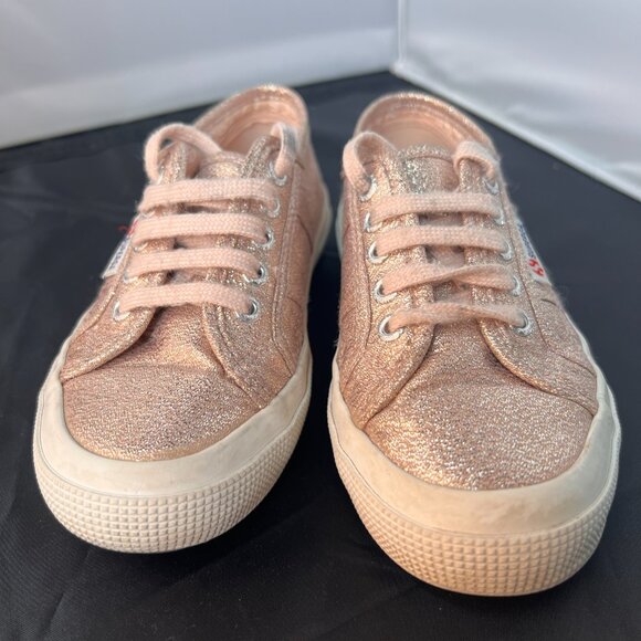 SUPERGA kids metallic canvas pink skin size size 11 - Picture 2 of 8